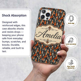 Elegant Vintage Evening Couples Printed Design Custom Name Protective Phone Case Mobile Cover Durable Everyday Smartphone Shock Resistant