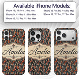 Elegant Vintage Evening Couples Printed Design Custom Name Protective Phone Case Mobile Cover Durable Everyday Smartphone Shock Resistant
