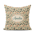 Custom Name Retro Mid Century Fashion Cars and Palm Pattern Name Square Filled Cushion Throw Pillow Sofa Bed Home Decor Zip Washable UK Made