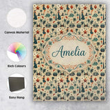 Personalised Name Retro Mid Century Fashion Custom  Bespoke Interior Contemporary Canvas Wall Art Print Decor Picture Ready to Hang