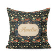 Custom Name Magical Night Cityscape with Stars and Hills Pattern Square Filled Cushion Throw Pillow Sofa Bed Home Decor Zip Washable UK Made