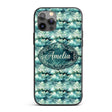 Mystical Blue Green Clouds Night Sky Seamless Custom Name Protective Phone Case Mobile Cover Durable Everyday Smartphone Shock Resistant