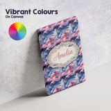 Personalised Name Pink Blue Fantasy Night Custom  Unique Gift Idea Elegant Feature Canvas Wall Art Print Decor Picture Ready to Hang