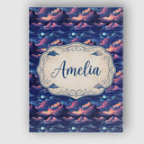 Personalised Name Dark Starry Night Clouds Custom  Unique Gift Idea Elegant Feature Canvas Wall Art Print Decor Picture Ready to Hang