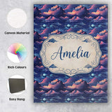 Personalised Name Dark Starry Night Clouds Custom  Unique Gift Idea Elegant Feature Canvas Wall Art Print Decor Picture Ready to Hang