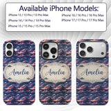 Dark Starry Night Clouds Moon Sky Printed Design Custom Name Protective Phone Case Mobile Cover Durable Everyday Smartphone Shock Resistant