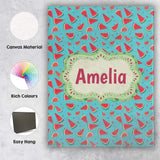 Personalised Name Bright Blue Background Custom  Unique Gift Idea Elegant Feature Canvas Wall Art Print Decor Picture Ready to Hang