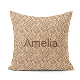 Custom Name Light Oak Wood Flooring Seamless Pattern Name Cute Square Filled Cushion Throw Pillow Sofa Bed Home Decor Zip Washable UK Made