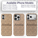 Light Oak Herringbone Wood Flooring Seamless Custom Name Protective Phone Case Mobile Cover Durable Everyday Smartphone Shock Resistant