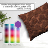 Custom Name Rich Swirling Wood Grain Texture Seamless Name Cute Square Filled Cushion Throw Pillow Sofa Bed Home Decor Zip Washable UK Made