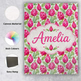 Personalised Name Watercolor Dragon Fruit Custom  Unique Gift Idea Elegant Feature Canvas Wall Art Print Decor Picture Ready to Hang
