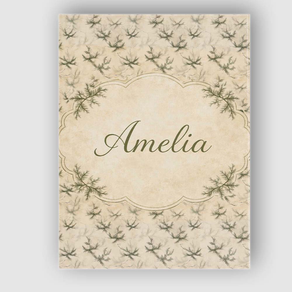 Personalised Name Dense Pine Foliage Custom Premium Decorative Design Modern Room Accent Canvas Wall Art Print Decor Picture Ready to Hang