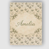 Personalised Name Dense Pine Foliage Custom Premium Decorative Design Modern Room Accent Canvas Wall Art Print Decor Picture Ready to Hang