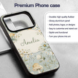 Mushroom Botanical Seamless Decorative Design Custom Name Protective Phone Case Mobile Cover Durable Everyday Smartphone Shock Resistant