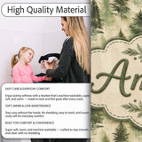Soft Watercolour Evergreen Tree with Misty Forest Effect on Light  Personalised Custom Name Super Soft Fleece Blanket Bed Sofa Throw