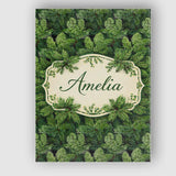 Personalised Name Lush Green Pine Needle Custom  Unique Gift Idea Elegant Feature Canvas Wall Art Print Decor Picture Ready to Hang