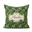 Custom Name Lush Pine Needle with Detailed Evergreen Branches on Square Filled Cushion Throw Pillow Sofa Bed Home Decor Zip Washable UK Made