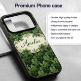 Lush Green Pine Needle with Detailed Evergreen Custom Name Protective Phone Case Mobile Cover Durable Everyday Smartphone Shock Resistant