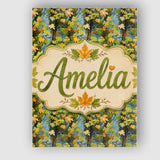 Personalised Name Autumn Tree Branch Custom Premium Decorative Design Modern Room Accent Canvas Wall Art Print Decor Picture Ready to Hang