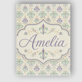 Personalised Name Soft Pastel Green and Custom  Modern Room Accent Elegant Feature Canvas Wall Art Print Decor Picture Ready to Hang