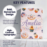 Personalised Name Halloween Donuts Cupcakes Custom  Bespoke Interior Contemporary Canvas Wall Art Print Decor Picture Ready to Hang