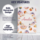 Personalised Name Halloween Donuts Cupcakes Custom  Bespoke Interior Contemporary Canvas Wall Art Print Decor Picture Ready to Hang