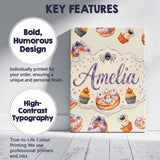 Personalised Name Halloween Donuts Cupcakes Custom  Bespoke Interior Contemporary Canvas Wall Art Print Decor Picture Ready to Hang