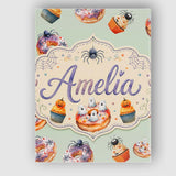 Personalised Name Halloween Donuts Cupcakes Custom  Bespoke Interior Contemporary Canvas Wall Art Print Decor Picture Ready to Hang