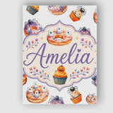 Personalised Name Halloween Donuts Cupcakes Custom  Bespoke Interior Contemporary Canvas Wall Art Print Decor Picture Ready to Hang