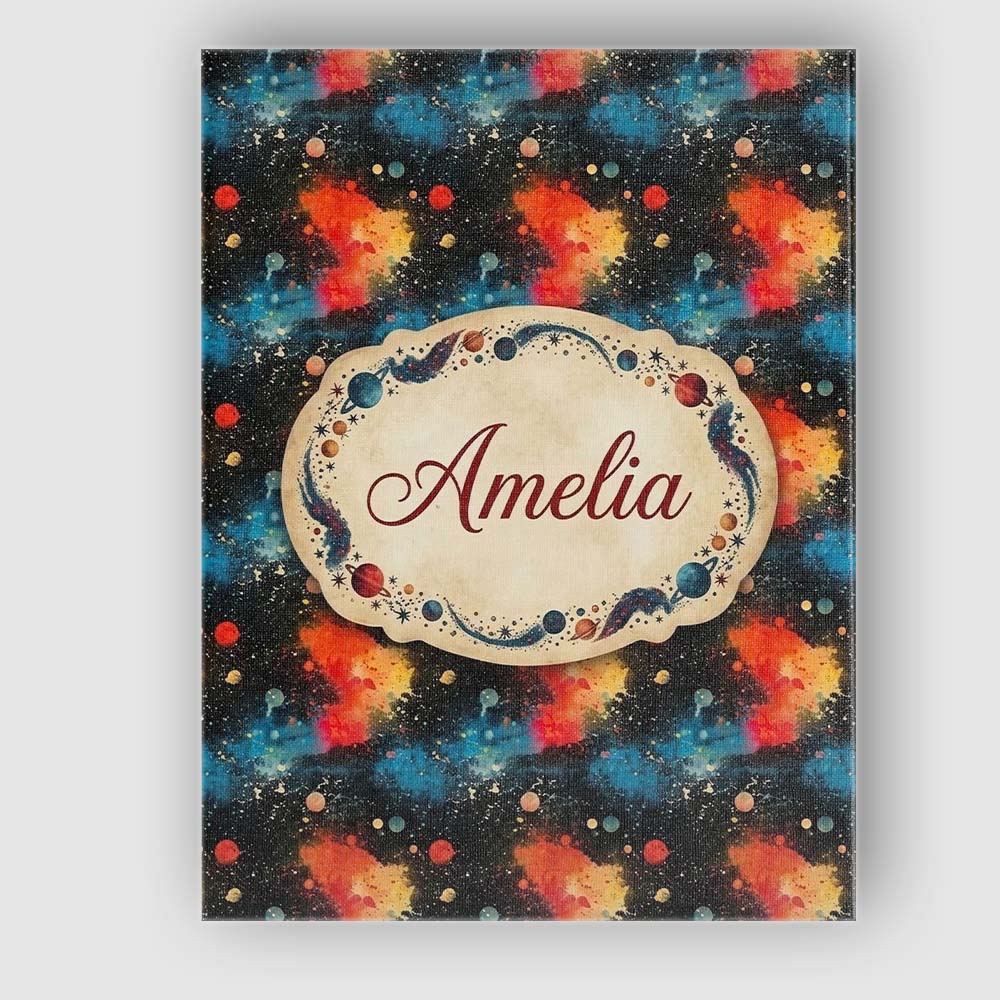 Personalised Name Abstract Cosmic Paint Custom  Modern Room Accent Elegant Feature Canvas Wall Art Print Decor Picture Ready to Hang