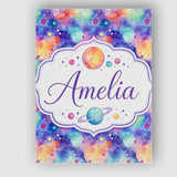 Personalised Name Pastel Watercolor Galaxy Custom  Unique Gift Idea Elegant Feature Canvas Wall Art Print Decor Picture Ready to Hang