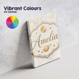 Personalised Name Luxurious White Marble Custom  Unique Gift Idea Elegant Feature Canvas Wall Art Print Decor Picture Ready to Hang