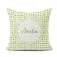 Custom Name Soft Blush and Beige Swirl Abstract Seamless Pattern Square Filled Cushion Throw Pillow Sofa Bed Home Decor Zip Washable UK Made