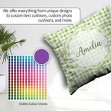 Custom Name Soft Blush and Beige Swirl Abstract Seamless Pattern Square Filled Cushion Throw Pillow Sofa Bed Home Decor Zip Washable UK Made