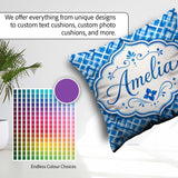 Custom Name Traditional Red Gingham Check Picnic Seamless Lovely Square Filled Cushion Throw Pillow Sofa Bed Home Decor Zip Washable UK Made