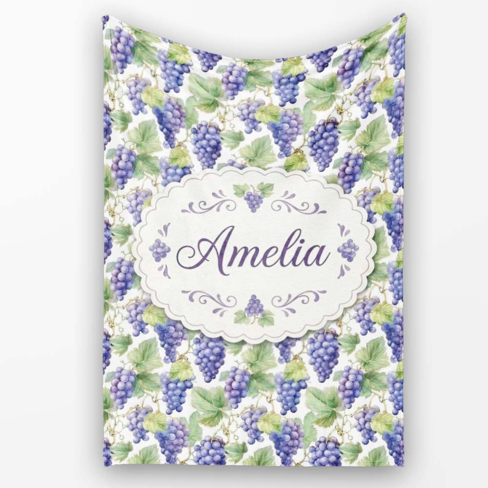 Green and Orange Watercolour Square Abstract Seamless Pattern Lovely  Personalised Custom Name Super Soft Fleece Blanket Bed Sofa Throw