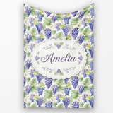 Green and Orange Watercolour Square Abstract Seamless Pattern Lovely  Personalised Custom Name Super Soft Fleece Blanket Bed Sofa Throw