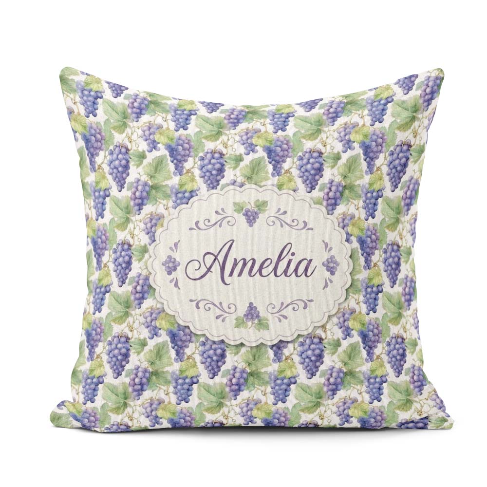 Custom Name Green and Orange Watercolour Square Abstract Pattern Square Filled Cushion Throw Pillow Sofa Bed Home Decor Zip Washable UK Made