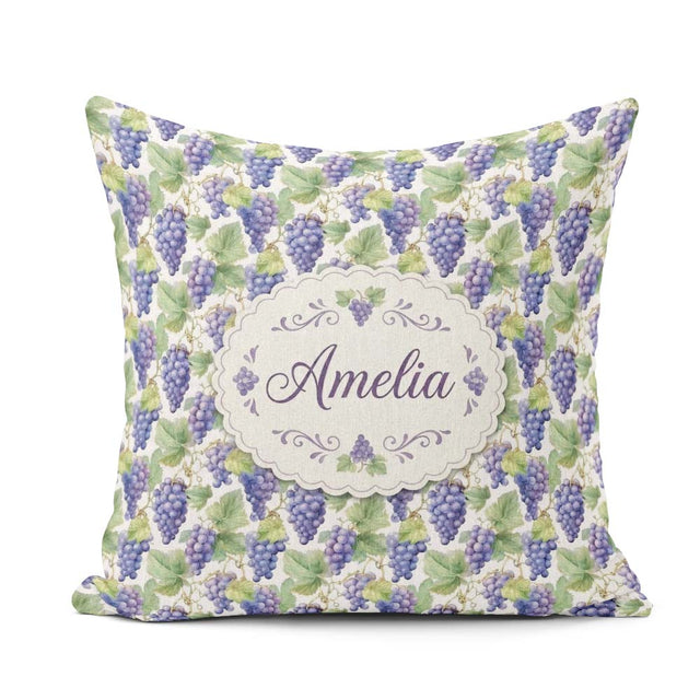 Custom Name Green and Orange Watercolour Square Abstract Pattern Square Filled Cushion Throw Pillow Sofa Bed Home Decor Zip Washable UK Made