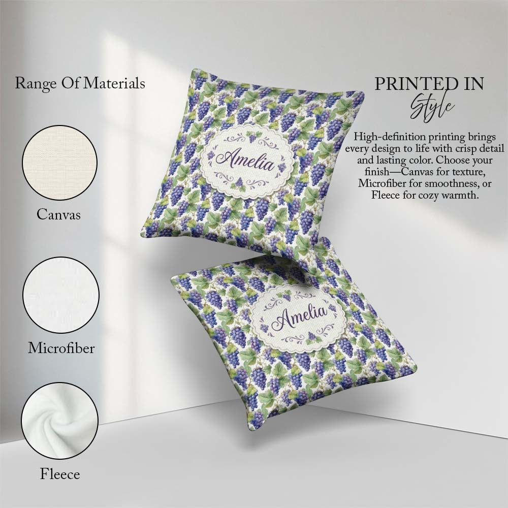 Custom Name Green and Orange Watercolour Square Abstract Pattern Square Filled Cushion Throw Pillow Sofa Bed Home Decor Zip Washable UK Made