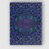 Personalised Name Vibrant Neon Purple Custom Modern Room Accent Creative Decorator Style Canvas Wall Art Print Decor Picture Ready to Hang
