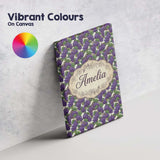Personalised Name Rich Purple Grapes with Custom  Unique Gift Idea Elegant Feature Canvas Wall Art Print Decor Picture Ready to Hang