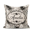 Custom Name Grunge Black Ink Splatter on Concrete Pattern Lovely Square Filled Cushion Throw Pillow Sofa Bed Home Decor Zip Washable UK Made