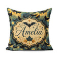 Custom Name Night Swirling Sky with Bats Artistic Van Gogh Style Square Filled Cushion Throw Pillow Sofa Bed Home Decor Zip Washable UK Made