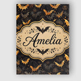 Personalised Name Elegant Gold and Black Custom  Interior Decorative Contemporary Canvas Wall Art Print Decor Picture Ready to Hang