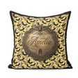 Custom Name Classic Bats in Yellow Cloudy Sky Halloween Seamless Square Filled Cushion Throw Pillow Sofa Bed Home Decor Zip Washable UK Made