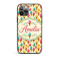 Colourful Ice Cream Cones Scattered on Cream Custom Name Protective Phone Case Mobile Cover Durable Everyday Smartphone Shock Resistant
