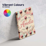 Personalised Name Grunge Style Melting Ice Custom  Unique Gift Idea Elegant Feature Canvas Wall Art Print Decor Picture Ready to Hang