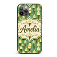 Vintage Mint Green Ice Cream Cones Printed Design Custom Name Protective Phone Case Mobile Cover Durable Everyday Smartphone Shock Resistant