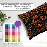 Custom Name Hanging with Teal Accents on Dark Striped Background Square Filled Cushion Throw Pillow Sofa Bed Home Decor Zip Washable UK Made